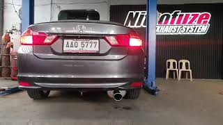 FGK wagolis chambered muffler with catback exhaust system on honda city GM6 - Nitrofuze Garage