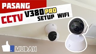 Cara mudah pasang setup tutorial wireless CCTV v380 pro camera murah