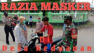 Razia Masker di Desa Keduanan