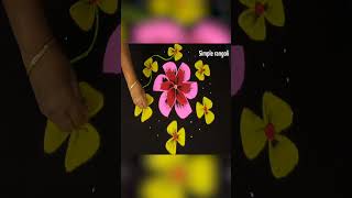 Flower rangoli designs for beginner's #simplerangolibyjayanthi