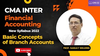 Basic Concepts of Branch Accounts (In English) | CMA Inter Financial Accounting | New Syllabus 2022