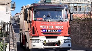 VVF ACIREALE passaggio APS maxicity vigili del fuoco in sirena con saluti!