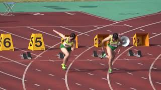 20241014150339宮崎市民スポーツ大会一29歳以下女100ｍ 新坂太佳子/宮崎(西池AC)12"64