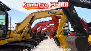 Used Komatsu PC200 for sale in China. 20 tons. Good condition. Contact Lily for more details.