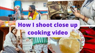 How to shoot close up cooking।। itna bariya peas kachuri khaneko mila bohat din baad