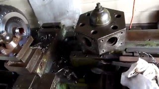 Old 1930's Turret Lathe runs again