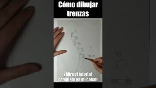 Cómo dibujar trenzas realistas 👩‍🦰 #shorts Tutoriales de dibujo I Curso de dibujo online