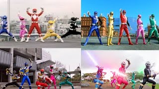 Power Rangers (Mighty Morphin - Dino Fury) - All Group Team Morph