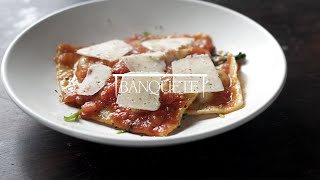 Ravioli de Figos com Mel e Queijo de Cabra