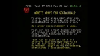 Nyheter från Text-TV midsommarafton 1986