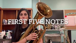 Baritone/Euphonium First Five Notes