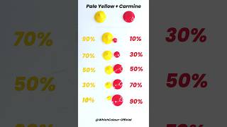 Pale Yellow + Carmine Colour Recipes... #colormixing #asmr #guessthecolor #satisfying