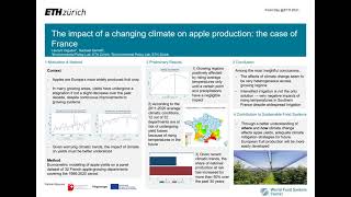 Food Day @ETH 2021 Poster Session: Impact of climate change on apple production