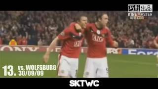 Michael Carrick-all 22 goals for Manchester United