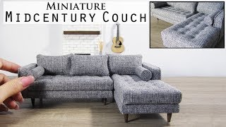 DIY Miniature Sectional Couch (with chaise)