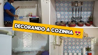 DECOREI A COZINHA DA MINHA MÃE GASTANDO POUCO DINHEIRO