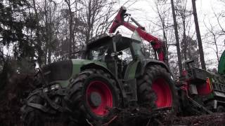 Fendt 930 mit Mus-Max Holzhäcksler [HD]