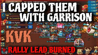 Lords Mobile| I CAPPED 2 BUMS WITH MY GARRISON 😂 + LordFranciss BURNING ENEMY RALLY LEADER - KVK!