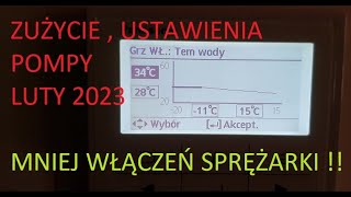 Zużycie pompy ciepła panasonic LUTY 2023, sprężarka mniej włączeń!