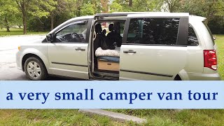 Finally, a tour of my very small, self built, minivan camper van