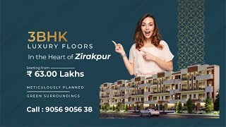 Premium 3BHK Flats on Airport Road Zirakpur, PR7 & VIP Road | Call 9056905638