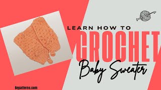 How to crochet a cardigan - Beginner crochet sweater - suéter de ganchillo