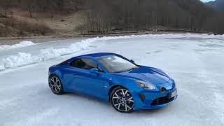 Alpine A110 in pista ghiaccio