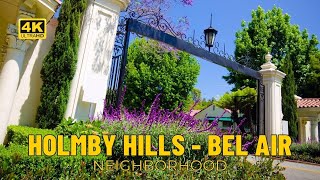 Driving Holmby Hills & Bel Air Neighborhood - Los Angeles - California [4K UHD] May 2024