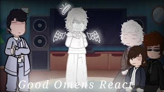 S1 Good Omens React To M!Y/n __ Part1/2 ❌NO SHIPPS❌ •AU•