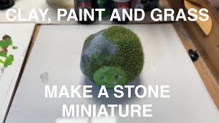 My finished cute stone miniature from the last painting video