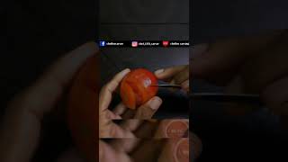 Tomato U Shape Rose Carving | தக்காளியில் யூ வடிவில் ரோஜா சிற்பம்