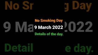 No Smoking Day | 9th March 2022 | Details of the day | Samriddh Saxena #shorts