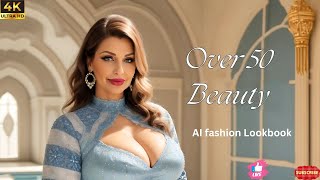 4K Natural Older Over 50 Beauty In Crystal Grotto Fashion  -  ai art Lookbook Fashion Beauty