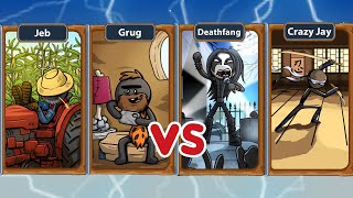 Jeb and Grug Vs Deathfang and Crazy Jay #stickwarlegacy