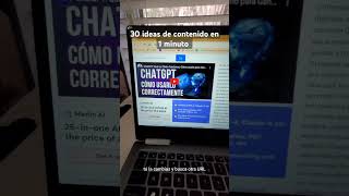 30 ideas de contenido en 1 minuto con Inteligencia Artificial