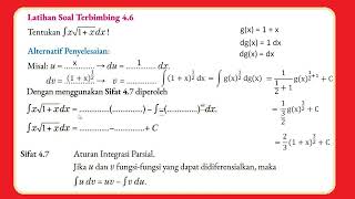 Latihan Soal Terbimbing 4.6 Integral Tak Tentu [Integral Parsial]