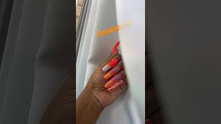 Orange Nail design using polygel #begginner #nail #simplenails #nailart #polygel #nailenthusiast