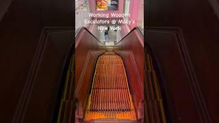 Working Wooden Escalators at Macy’s in New York #shorts #newyork #travel #macys