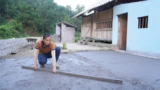 FULL VIDEO 120DAYS, Pour Concrete Yard, Build House, BUILD LOG CABIN - My Bushcraft Daily Life