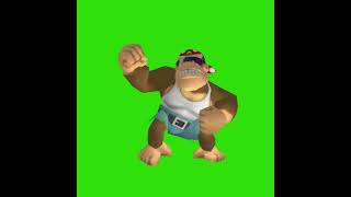 Funky Kong dancing green screen