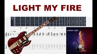 #LIGHT MY FIRE #THE DOORS|Guitar Tab| TUTORIAL#Mastertabs#BestFreeYoutubeMusic#freetabs#rock