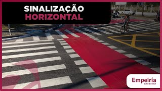 Sinalização Horizontal -  Faixa Azul, Vermelha e Preta