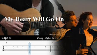 My Heart Will Go On - Celine Dion - Fingerstyle Guitar TAB Chords