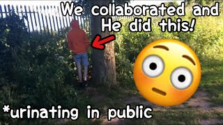 We collaborated and he did this?! (Urinating in public)