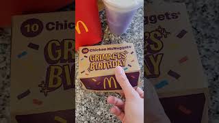 Grimace's Bday Meal 🥳#shortvideo #shortsvideo #shorts #short #unboxing #mcdonalds #food #fastfood