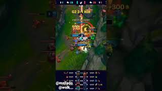 G2 vs KOI Primera Sangre Hans Sama Mapa 4 #leagueoflegends #lol #lec #shorts #europe #españa #event