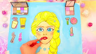 DIY Makeup Hacks Paper Dolls Cosmetics Box Princess PAPER STOP MOTION Crafts