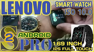 Lenovo Android Smart Watch S2 Pro Water Resistant & Dust Resistance Heart Rate+Temperature Ips Touch