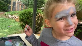 5 Year Old Princess Evelina’s First Face painting Tutorial 😂❤️🥰