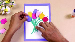 Beautiful Handmade Greeting Card Idea || greeting cards complete tutorial || easy and beautiful.